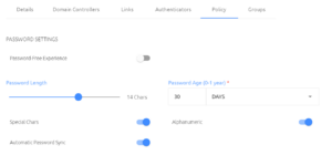 Passwordless Authentication Policy Settings